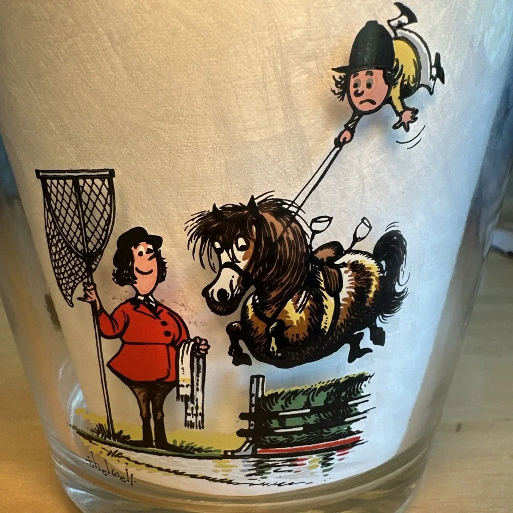 Vintage 1950's Norman Thelwell The Pony‎ Ice Bucket/Candy Dish Bowl Cartoon RARE